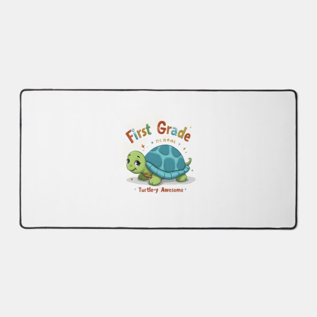 First Grade Turtle-y Awesome 1st Grade Back to Sch Desk Mat (Front)