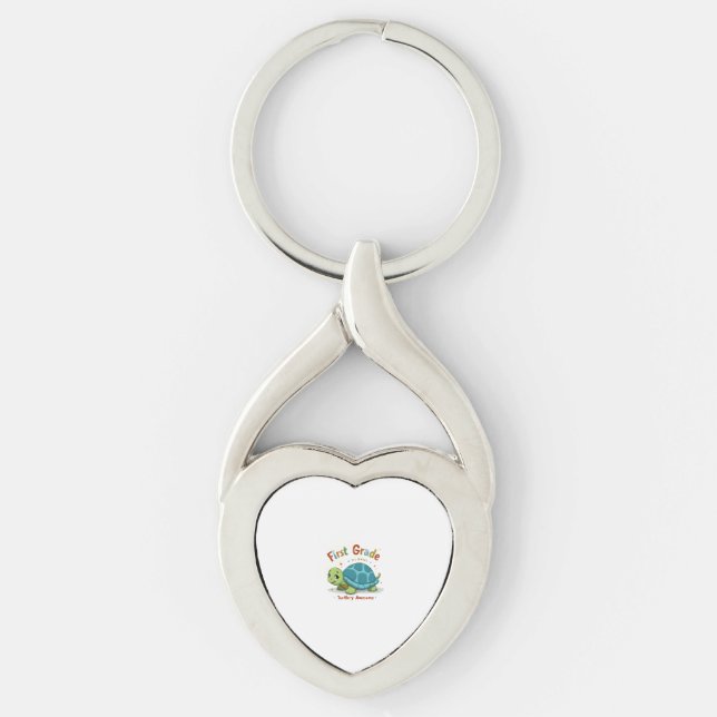 First Grade Turtle-y Awesome 1st Grade Back to Sch Keychain (Front)