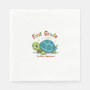 First Grade Turtle-y Awesome 1st Grade Back to Sch Napkin