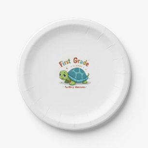 First Grade Turtle-y Awesome 1st Grade Back to Sch Paper Plate