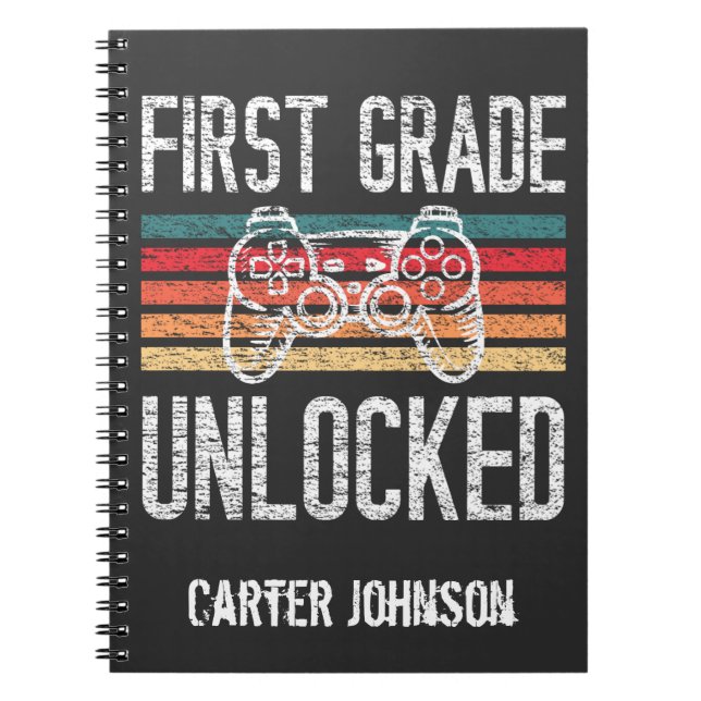 First Grade Unlocked Back to School Personalized Notebook (Front)