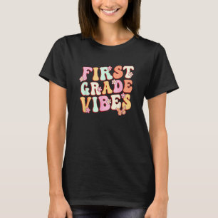 First Grade Vibes Hello Team 1st Grade Teacher Kid T-Shirt