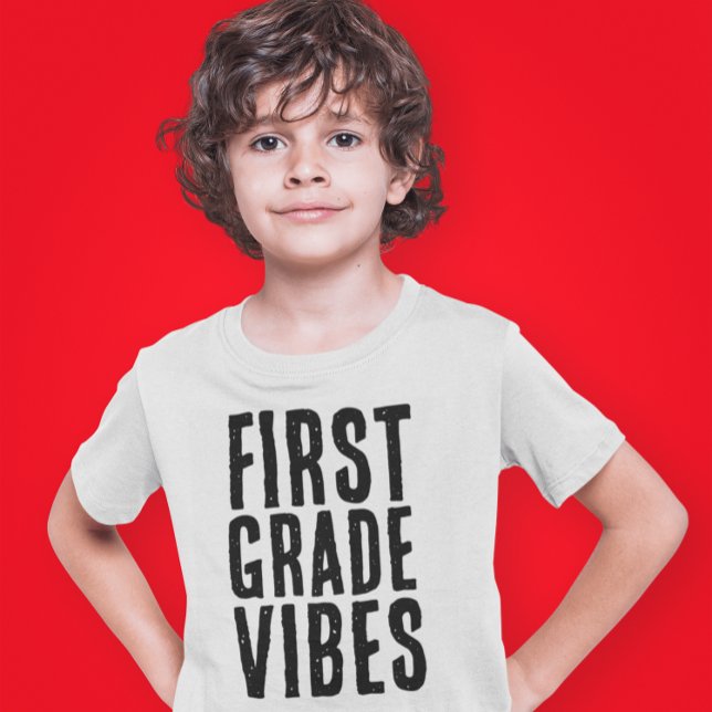 FIRST GRADE VIBES KIDS T-SHIRTS (Creator Uploaded)