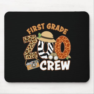First Grade Zoo Crew Back To School Wild Animal Sa Mouse Pad
