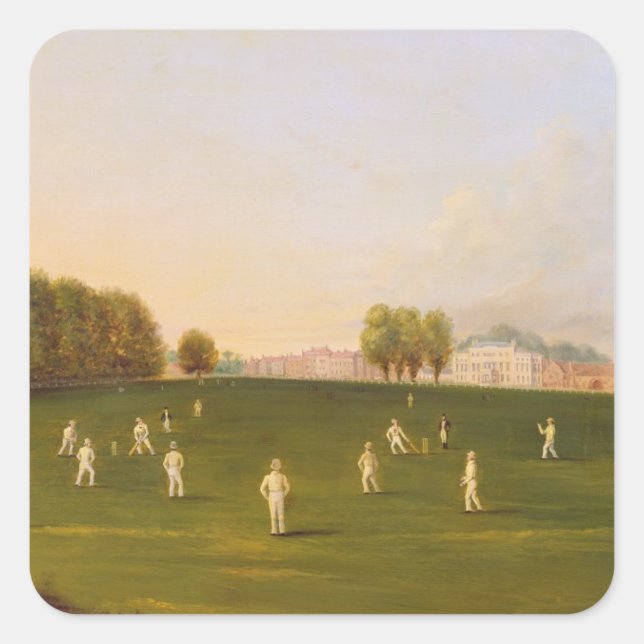 First Grand Match of cricket played by members of Square Sticker (Front)