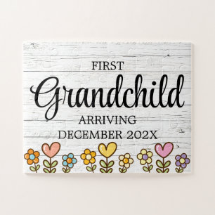 First Grandchild Grandparents Reveal Jigsaw Puzzle