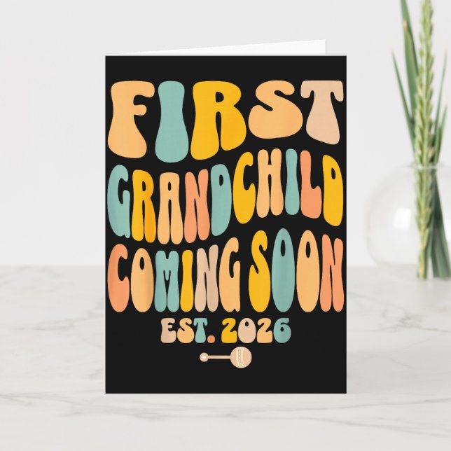First Granhild Coming Soon 2026 Baby Announcement  (Front)