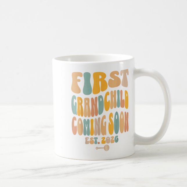 First Granhild Coming Soon 2026 Baby Announcement  Coffee Mug (Right)