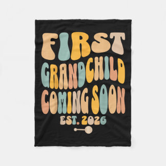 First Granhild Coming Soon 2026 Baby Announcement  Fleece Blanket