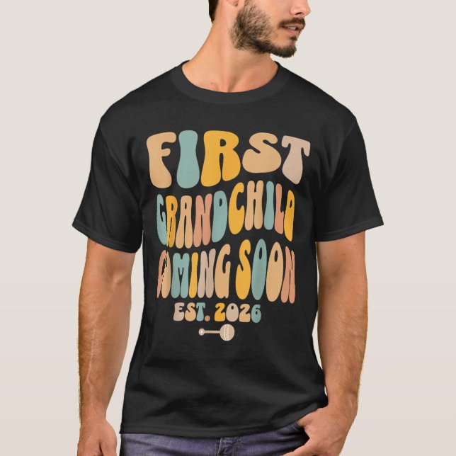 First Granhild Coming Soon 2026 Baby Announcement  T-Shirt (Front)