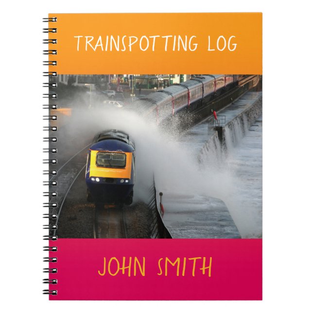 First Great Western train buff log personalised Notebook (Front)