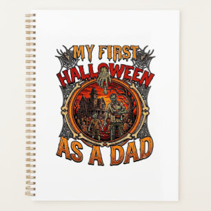 First Halloween As Dad Zombie Haunted House Gravey Planner