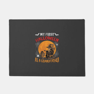 First Halloween As Grandfather Wizard Bat Moon_1 Doormat