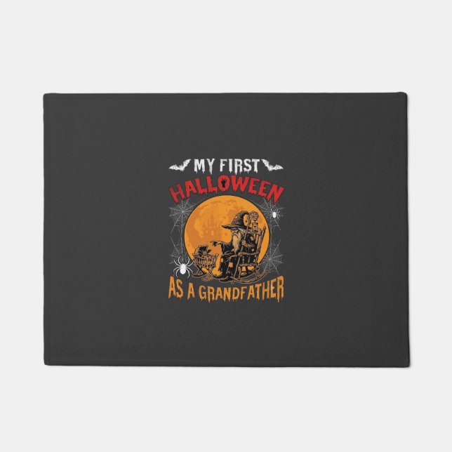 First Halloween As Grandfather Wizard Bat Moon_1 Doormat (Front)