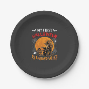 First Halloween As Grandfather Wizard Bat Moon_1 Paper Plate