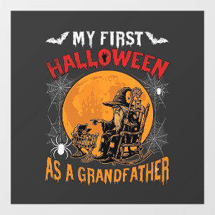 First Halloween As Grandfather Wizard Bat Moon_1 Window Cling