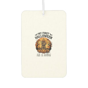 First Halloween As Mom Pumpkin Scarecrow Baby Moon Air Freshener