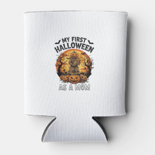 First Halloween As Mom Pumpkin Scarecrow Baby Moon Can Cooler