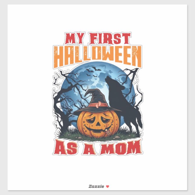 First Halloween As Mom Pumpkin Wolf Moon_1 (Sheet)