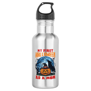 First Halloween As Mom Pumpkin Wolf Moon_1 532 Ml Water Bottle
