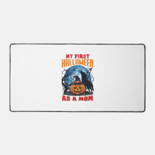 First Halloween As Mom Pumpkin Wolf Moon_1 Desk Mat