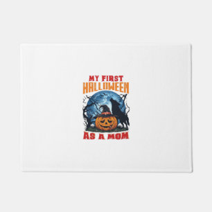 First Halloween As Mom Pumpkin Wolf Moon_1 Doormat