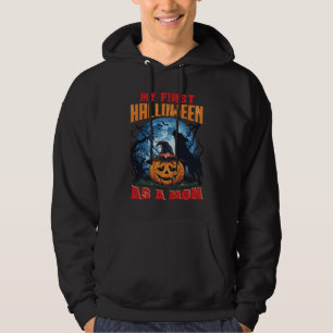First Halloween As Mom Pumpkin Wolf Moon_1 Hoodie
