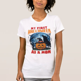First Halloween As Mom Pumpkin Wolf Moon_1 T-Shirt