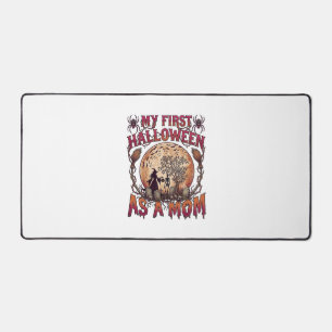 First Halloween As Mom Witch Skeleton Moon_1 Desk Mat