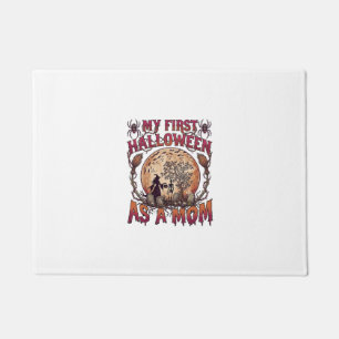 First Halloween As Mom Witch Skeleton Moon_1 Doormat