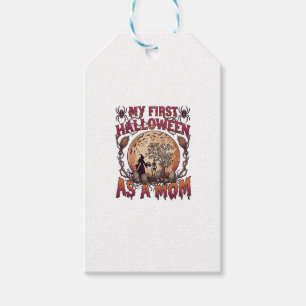 First Halloween As Mom Witch Skeleton Moon_1 Gift Tags