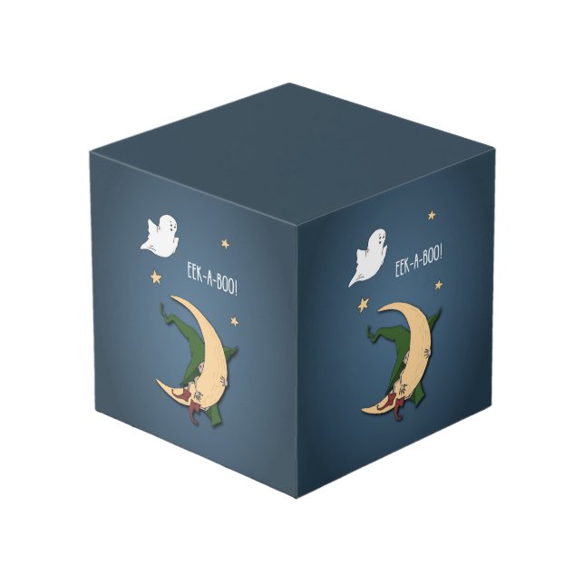 First Halloween Baby Peek A Boo Witch with Ghost Cube (Back Angled)