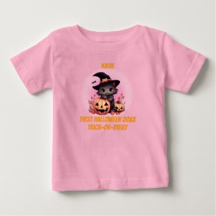 First Halloween Cute Kitten Baby T-Shirt