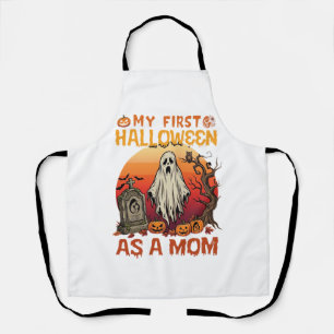 First Halloween Mom Ghost Tombstone Pumpkin_1 Apron