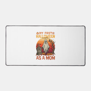 First Halloween Mom Ghost Tombstone Pumpkin_1 Desk Mat