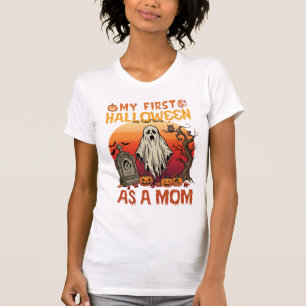 First Halloween Mom Ghost Tombstone Pumpkin_1 T-Shirt