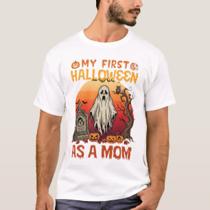First Halloween Mom Ghost Tombstone Pumpkin_1 T-Shirt