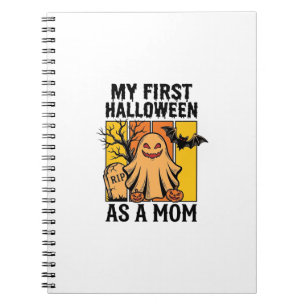 First Halloween Mom Shirt Vintage Ghost Design_1 Notebook