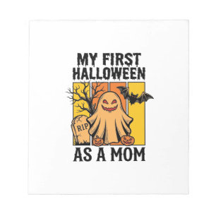 First Halloween Mom Shirt Vintage Ghost Design_1 Notepad