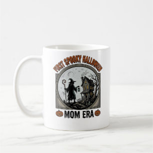 First Halloween Mom Vintage Engraving Haunted Witc Coffee Mug