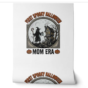 First Halloween Mom Vintage Engraving Haunted Witc Wallpaper