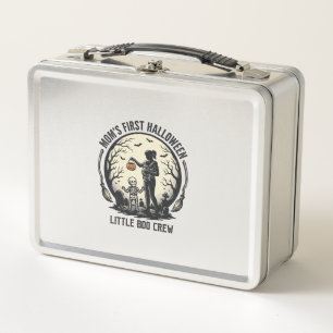 First Halloween Mom Vintage Spooky Moon Shirt_1 Metal Lunch Box