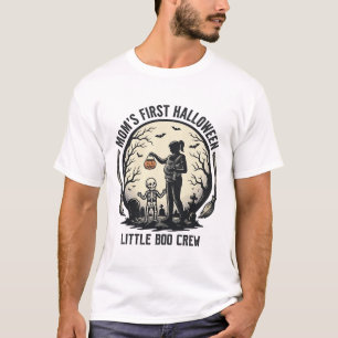 First Halloween Mom Vintage Spooky Moon Shirt_1 T-Shirt