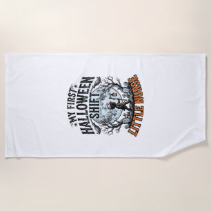 First Halloween Nurse Spooky Moon Infant Costume D Beach Towel
