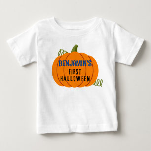 First Halloween T-Shirt, Personalize Name Boy Baby T-Shirt