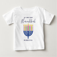 First Hanukkah with candles