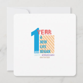 First Happy Anniversary Invitation
