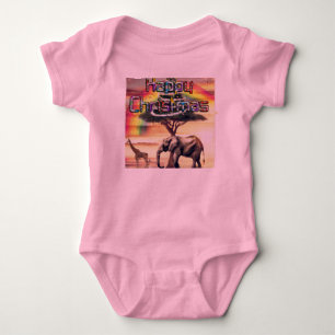 First  Happy Christmas From Africa Baby Bodysuit