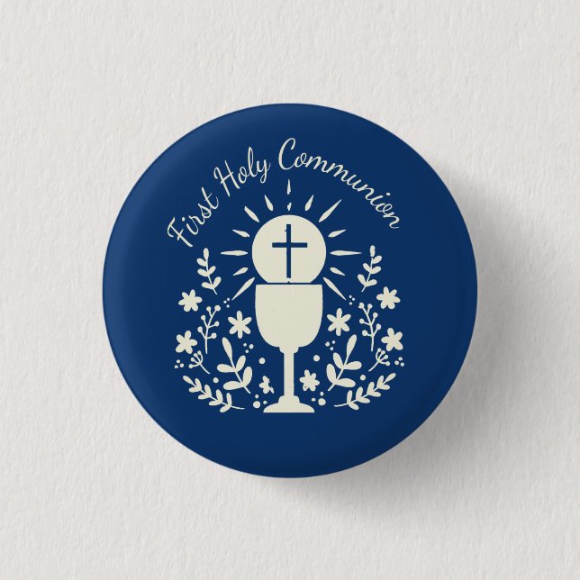 First Holy Communion 1 Inch Round Button (Front)