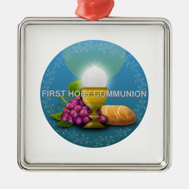 First Holy Communion - 1 Metal Ornament (Front)